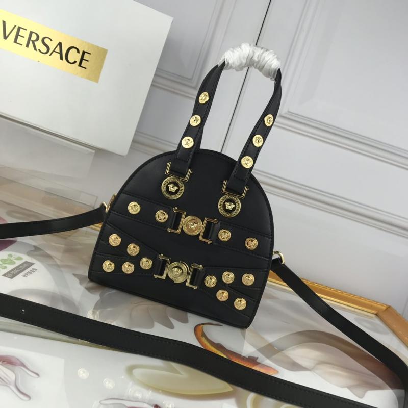 Versace Chain Handbags DBFG309 Bowling Bag Small Black